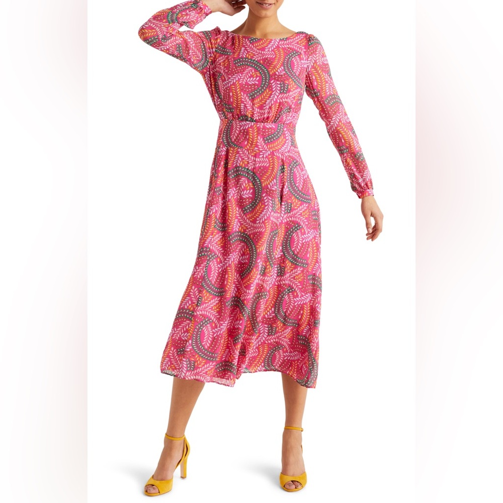 Boden Multicolor Long Sleeve Dress